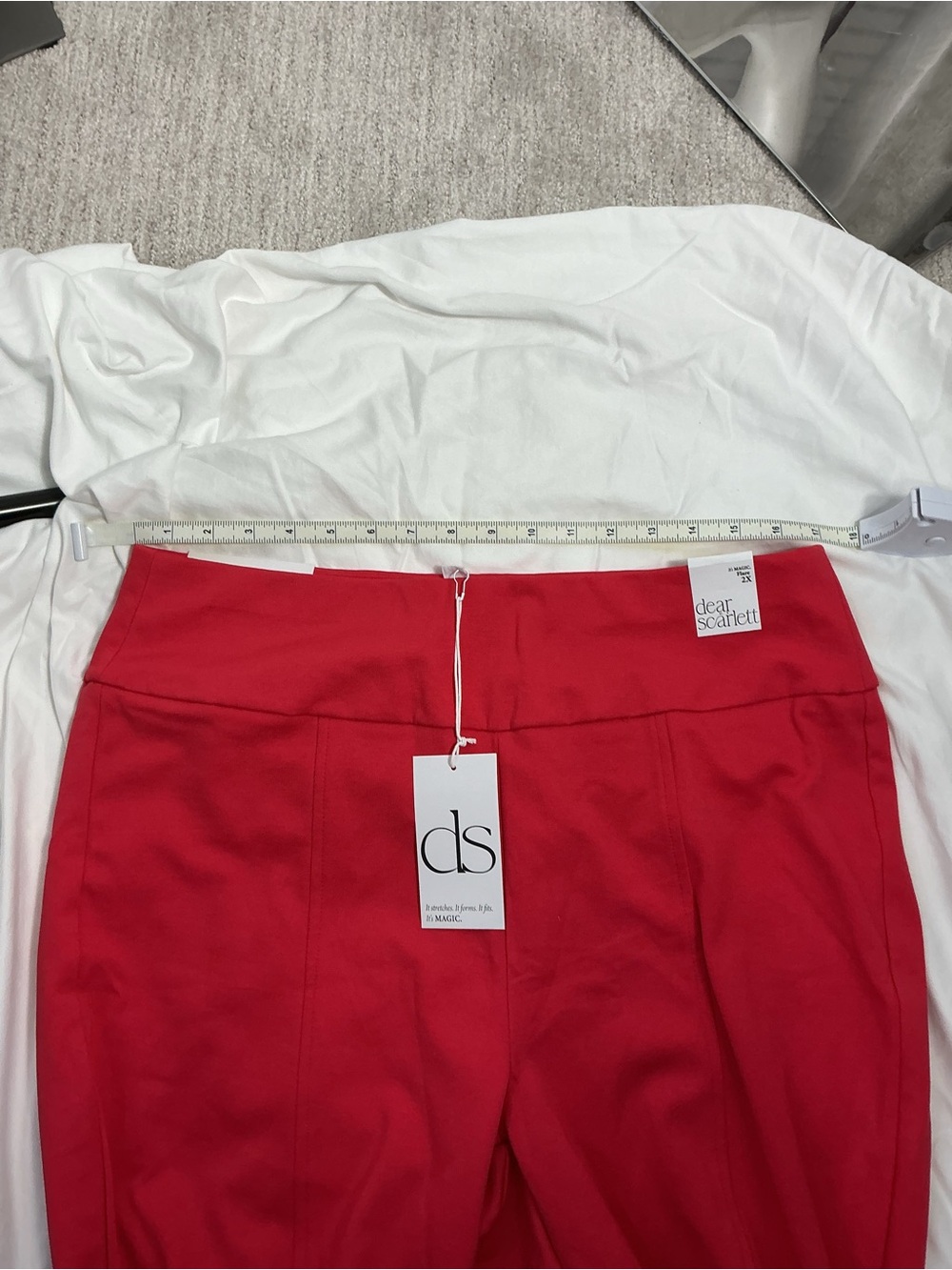 Dear Scarlett Flared Pants - Coral Red - Picture 12 of 12